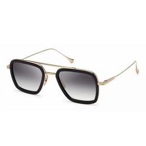 DITA FLIGHT 006 7806 B Matte Black Gold Frame Gray Gradient Aviator Sunglasses